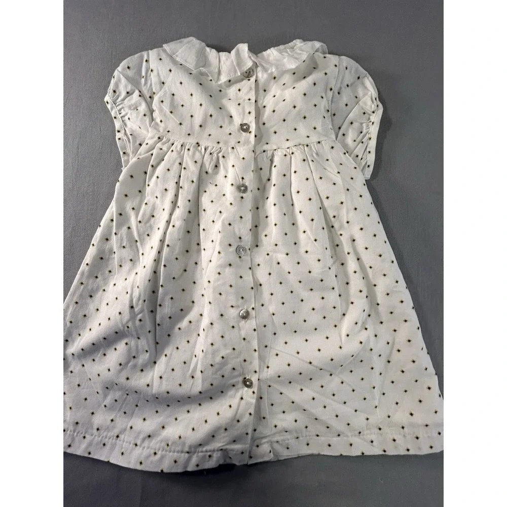 Knot Toddler White‎ Sunflower Dress With Bloomers 9 Month Easter Spring Summer